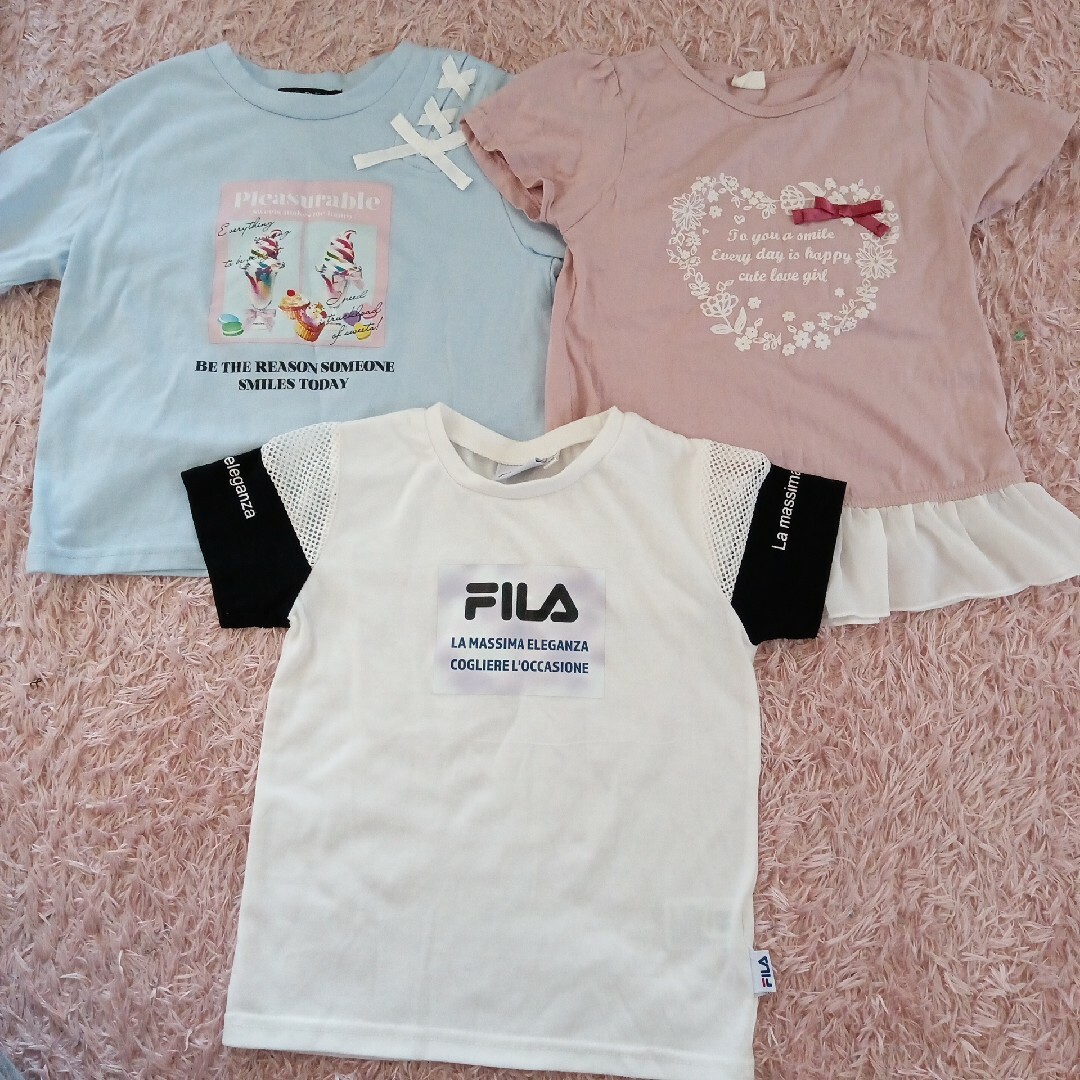 女の子 トップスセット 120 キッズ/ベビー/マタニティのキッズ服女の子用(90cm~)(Tシャツ/カットソー)の商品写真