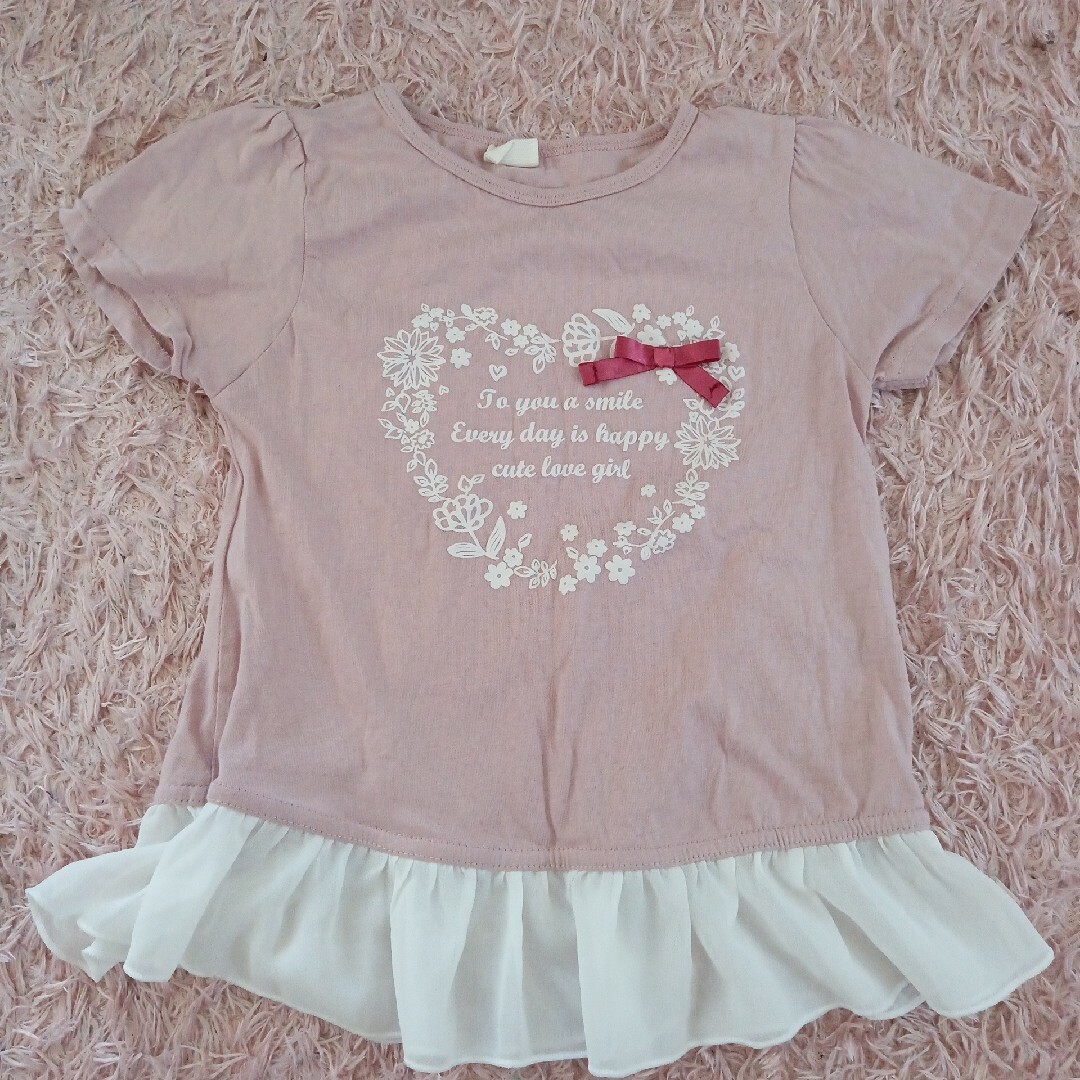 女の子 トップスセット 120 キッズ/ベビー/マタニティのキッズ服女の子用(90cm~)(Tシャツ/カットソー)の商品写真