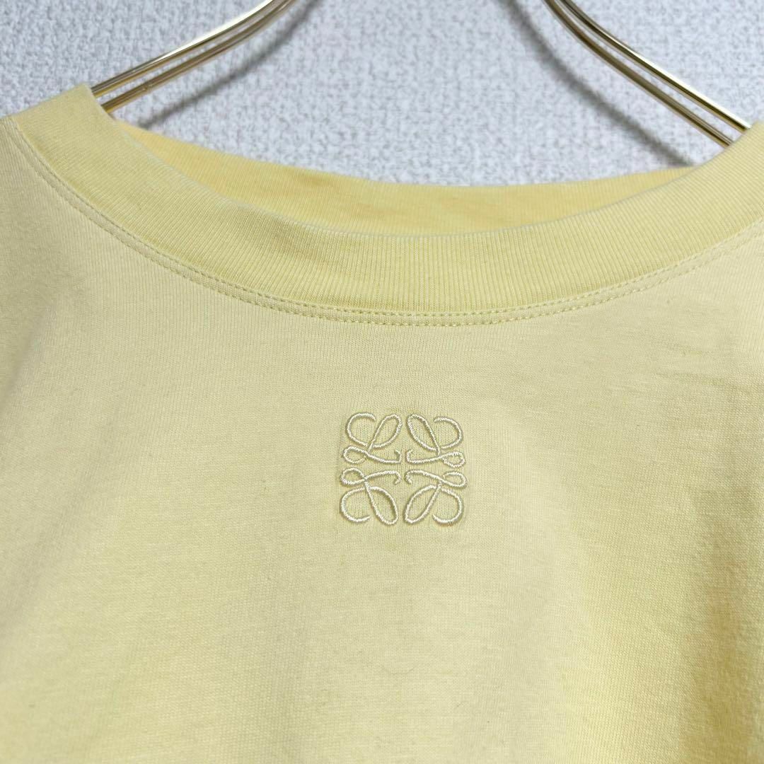 LOEWE(ロエベ)のLOEWE 22SS クロップドTシャツ アナグラム刺繍 ショート丈 イエロー レディースのトップス(Tシャツ(半袖/袖なし))の商品写真