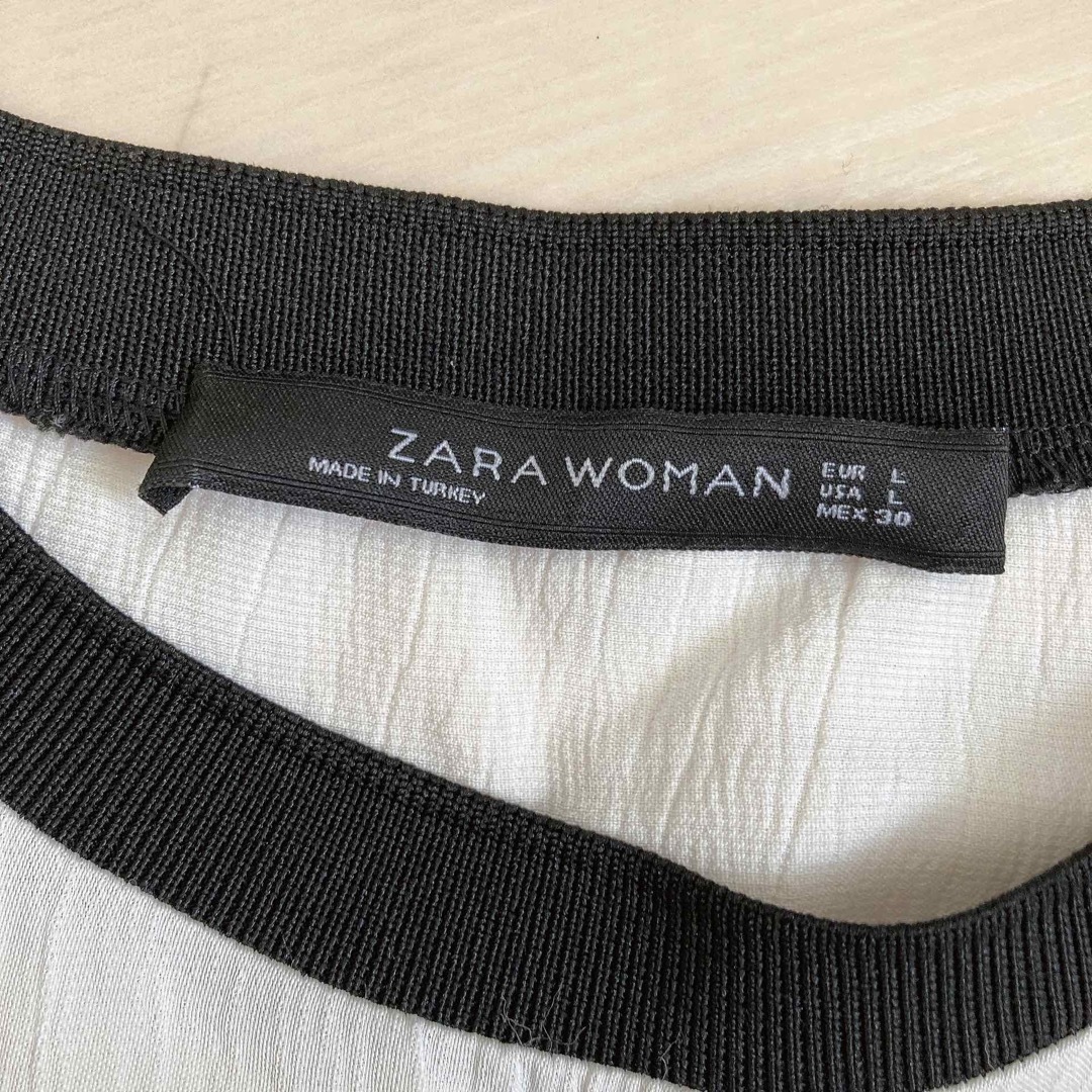 ZARA(ザラ)のザラ　ザラウーマン　トップス　カットソー　レース レディースのトップス(カットソー(半袖/袖なし))の商品写真