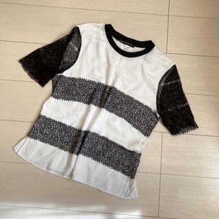 ザラ(ZARA)のザラ　ザラウーマン　トップス　カットソー　レース(カットソー(半袖/袖なし))