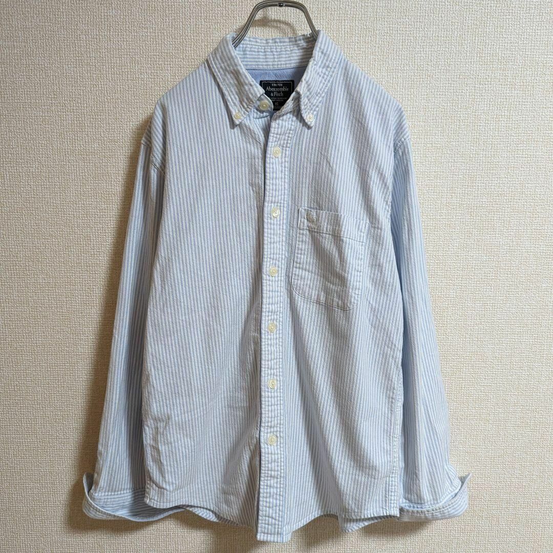 Abercrombie&Fitch(アバクロンビーアンドフィッチ)のAbercrombie&Fich アバクロ ストライプ シャツ ボタンダウン メンズのトップス(シャツ)の商品写真