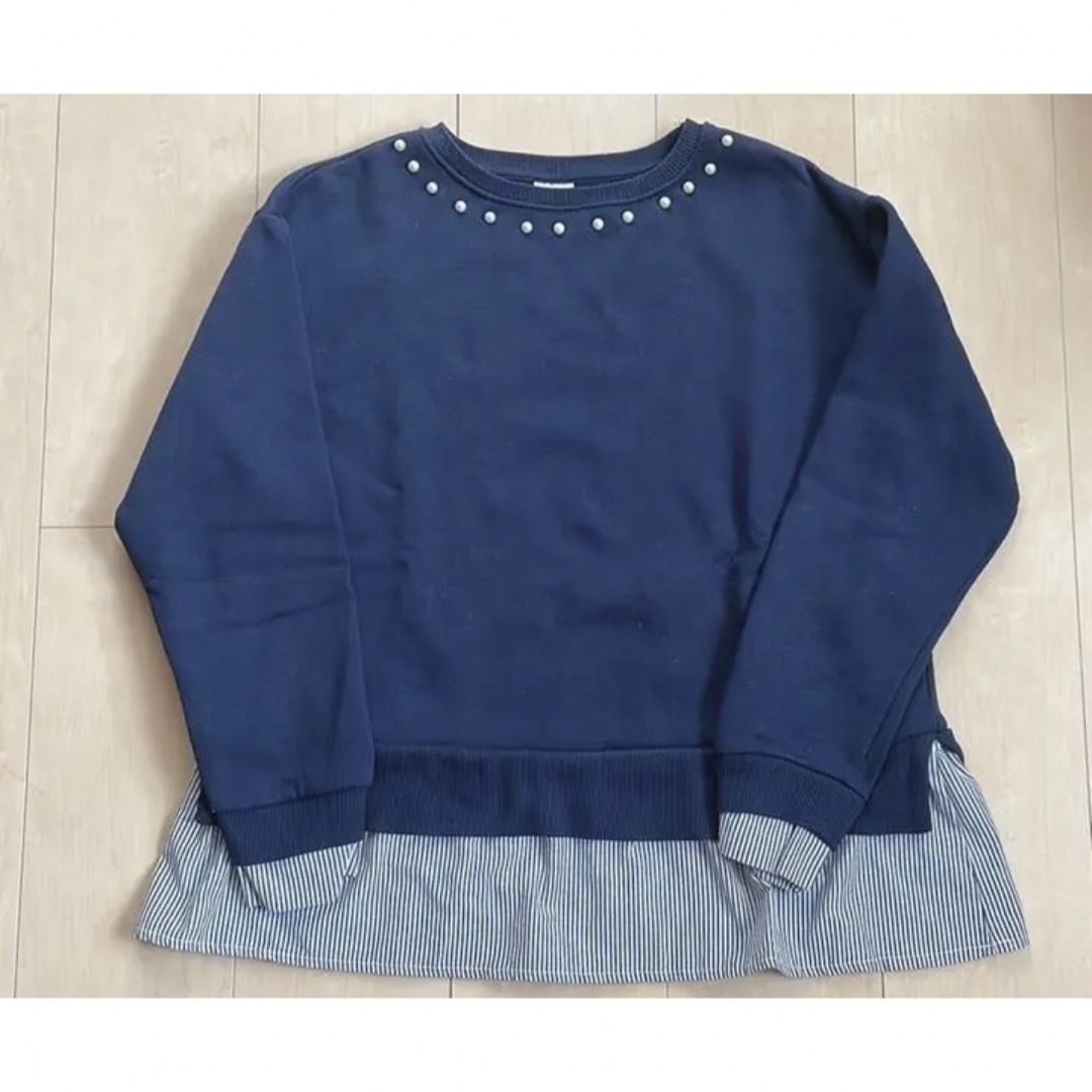 ZARA KIDS(ザラキッズ)の☆激安！［zara ザラキッズ］パールつきトレーナー　13〜14サイズ☆ キッズ/ベビー/マタニティのキッズ服女の子用(90cm~)(Tシャツ/カットソー)の商品写真