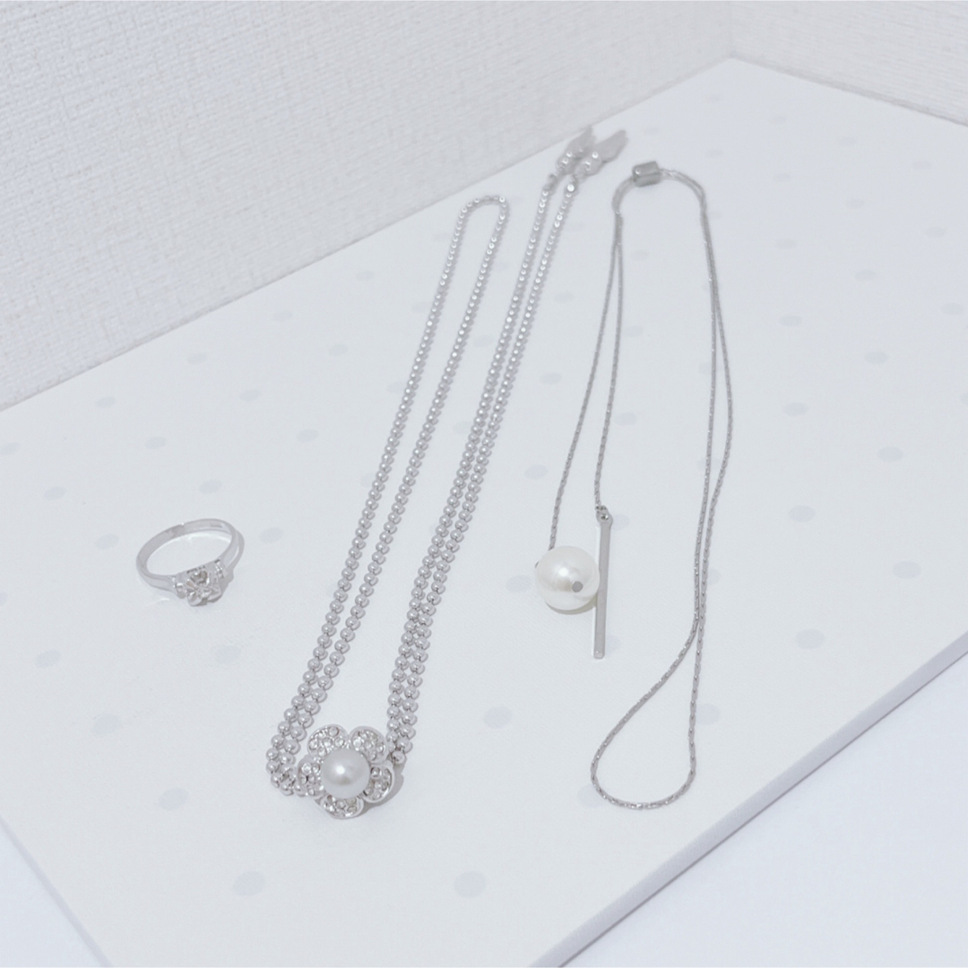 ネックレス　真珠　パール　指輪　遺品整理　冠婚葬祭 レディースのアクセサリー(ネックレス)の商品写真