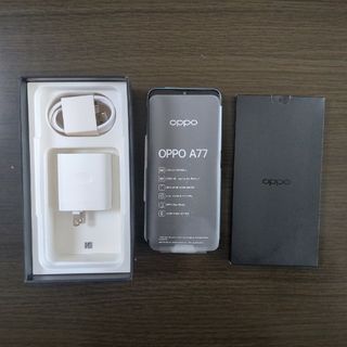 オッポ(OPPO)のOPPO A77 ブルー SIMフリー(スマートフォン本体)