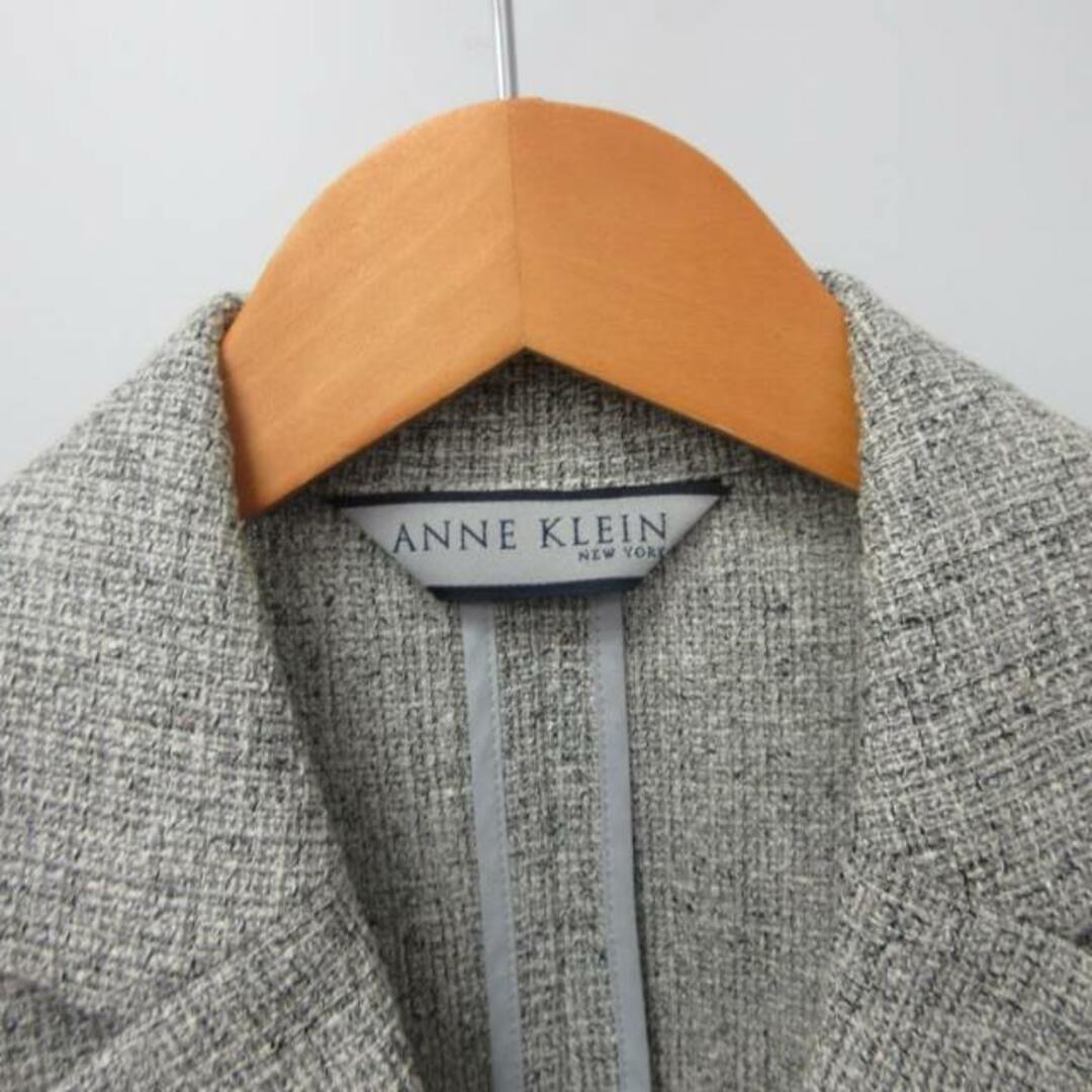 ANNE KLEIN(アンクライン)のアンクライン 美品 ツイードスーツ セットアップ グレー L ■GY31 レディースのフォーマル/ドレス(スーツ)の商品写真