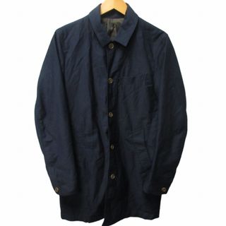 メンズメルローズ(MEN'S MELROSE)のメンズメルローズ ステンカラーコート 紺 ネイビー 3 約L ■GY31(ステンカラーコート)