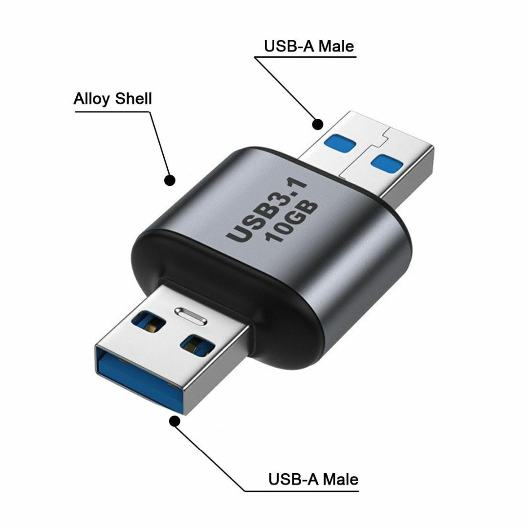 【スタイル:AM-AM】CYアダプタUSB 3.0/3.1 AクラスのオスからU スマホ/家電/カメラのPC/タブレット(PC周辺機器)の商品写真