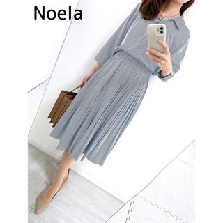 ノエラ(Noela)の【美品✨】Noela（ノエラ）❤️サイズS✨ウエストゴム ストライプワンピース(ひざ丈ワンピース)