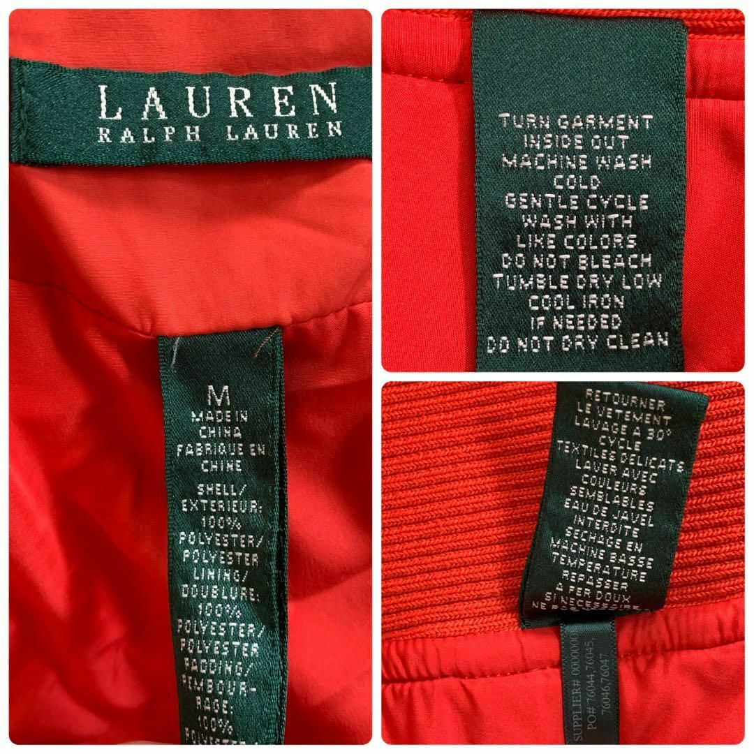 Ralph Lauren(ラルフローレン)のラルフローレン 中綿 キルティングベスト オレンジ M レディースのトップス(ベスト/ジレ)の商品写真
