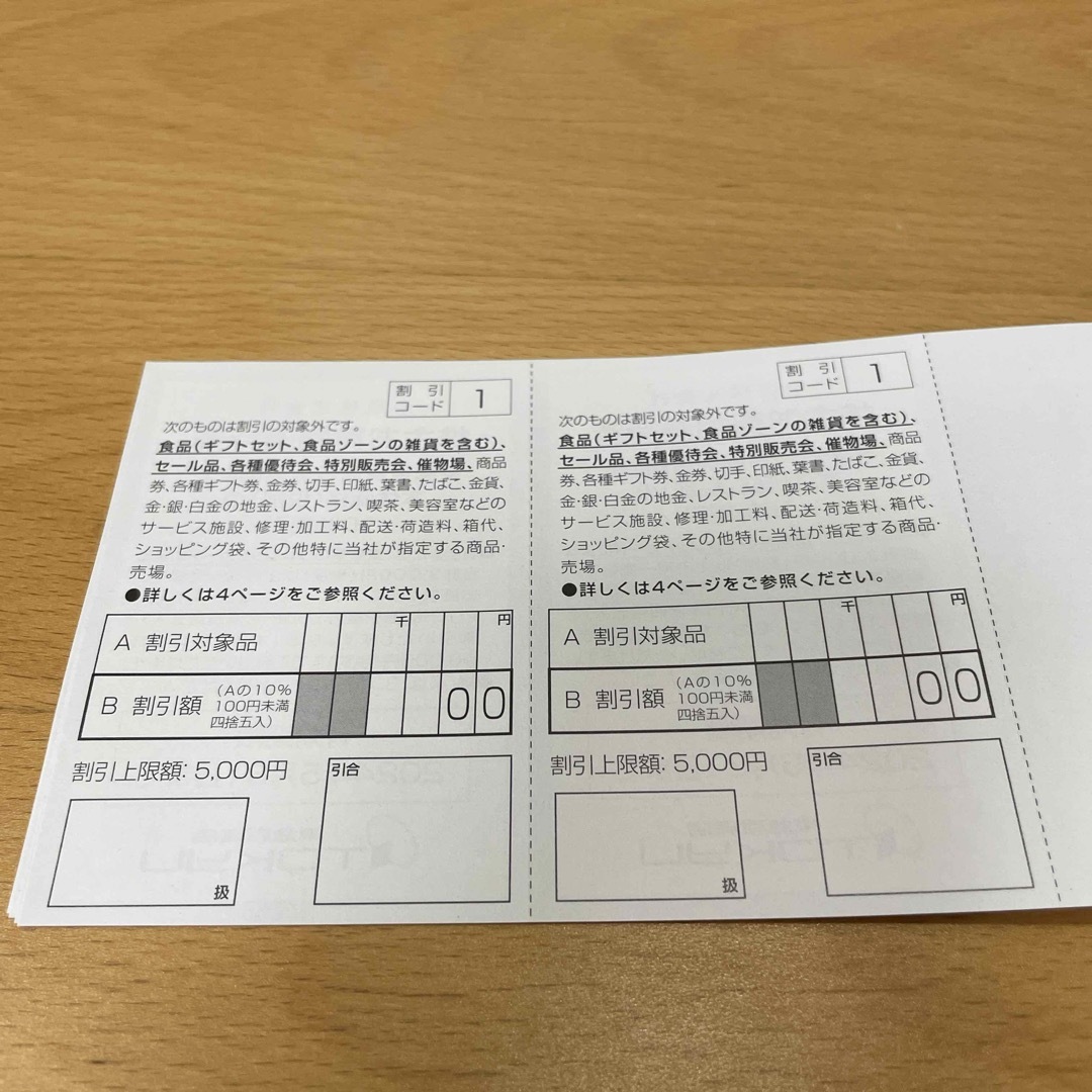 東急株主優待　お買い物優待券 チケットの優待券/割引券(ショッピング)の商品写真