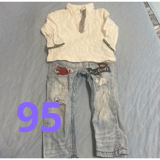 サンカンシオン(3can4on)のキッズ　ポロシャツ　ジーパン　95cm セット  3can4on(Tシャツ/カットソー)