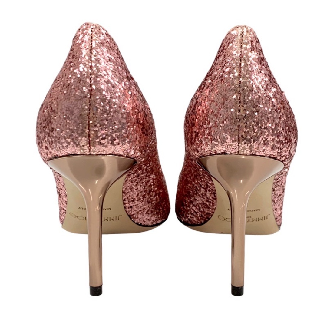 JIMMY CHOO(ジミーチュウ)の未使用 ジミーチュウ JIMMY CHOO LOVE 85 パンプス パーティーシューズ 靴 シューズ メタルヒール グリッター ピンク レディースの靴/シューズ(ハイヒール/パンプス)の商品写真