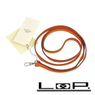 エルメス(Hermes)の■新同■　エルメス ネック ストラップ バッジ ホルダー ネックレス レザー オレンジ 【124464】(その他)