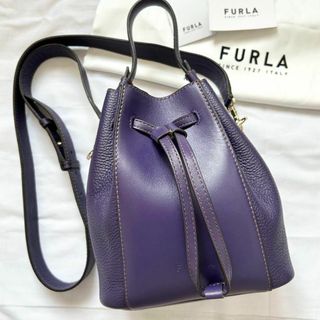 フルラ(Furla)の✨極美品✨2way FURLA ショルダーバッグ　ミアステラ  レザー　パープル(ショルダーバッグ)