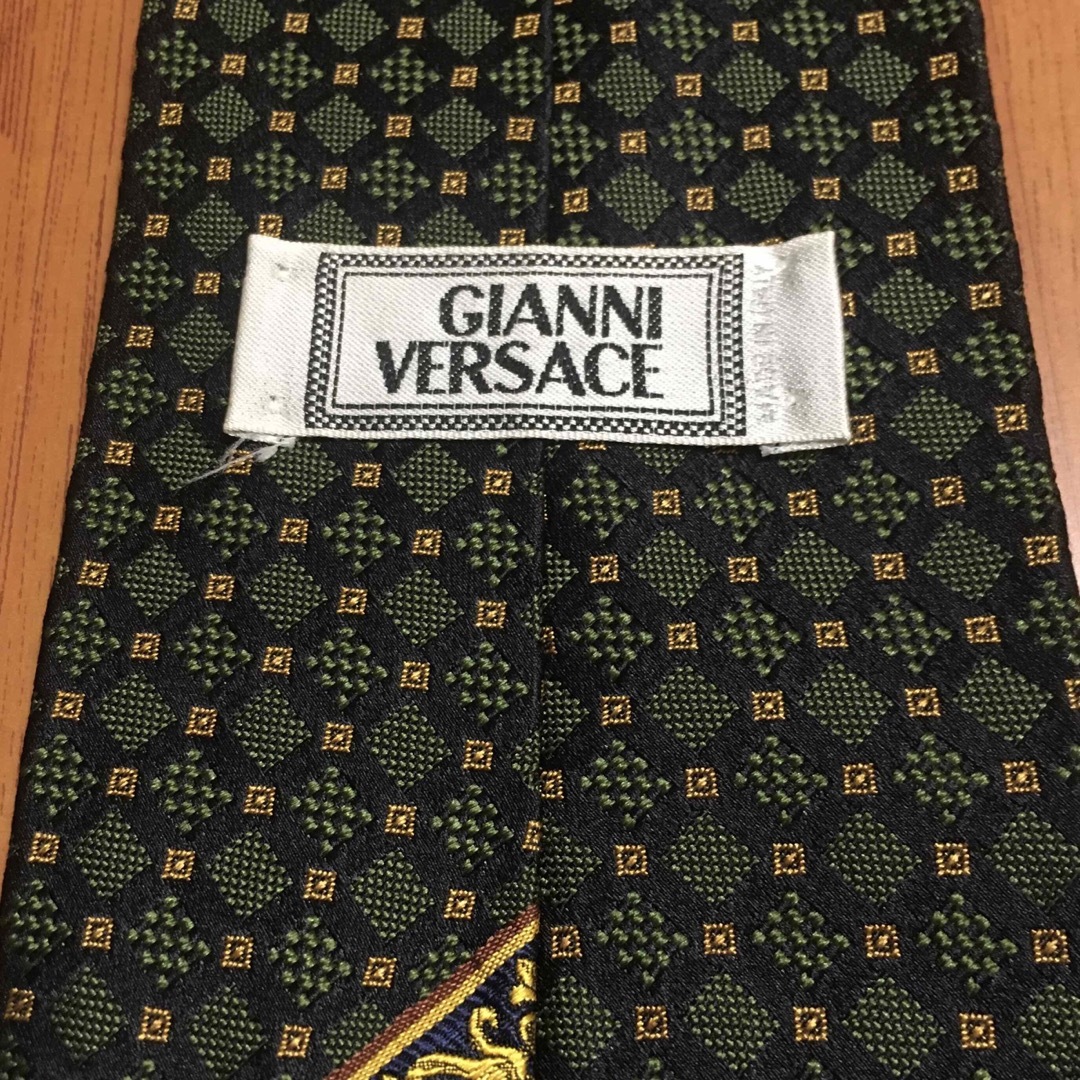 Gianni Versace(ジャンニヴェルサーチ)のGIANNI VERSACE ネクタイ　グリーン メンズのファッション小物(ネクタイ)の商品写真