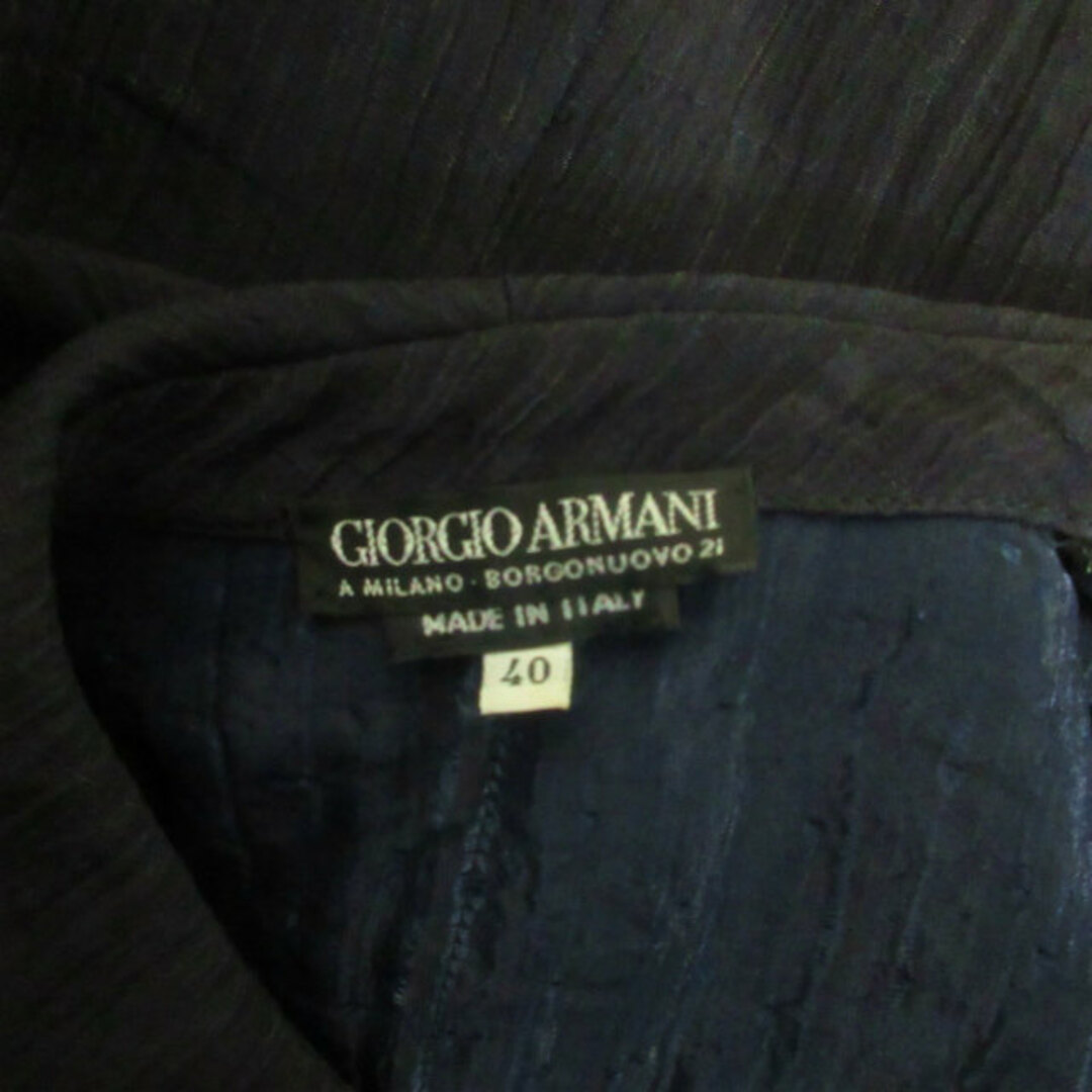 Giorgio Armani(ジョルジオアルマーニ)のジョルジオアルマーニ プリーツセットアップ スカートスーツ 黒 M IBO48 レディースのフォーマル/ドレス(スーツ)の商品写真