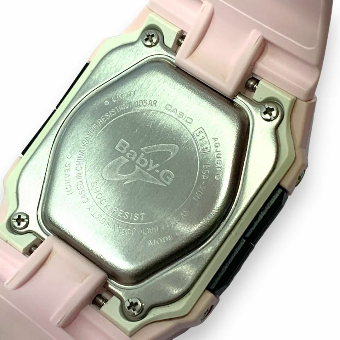 Baby-G(ベビージー)の【美品・電池交換済】カシオ Baby-G BGA-200 アナデジ　ピンク レディースのファッション小物(腕時計)の商品写真