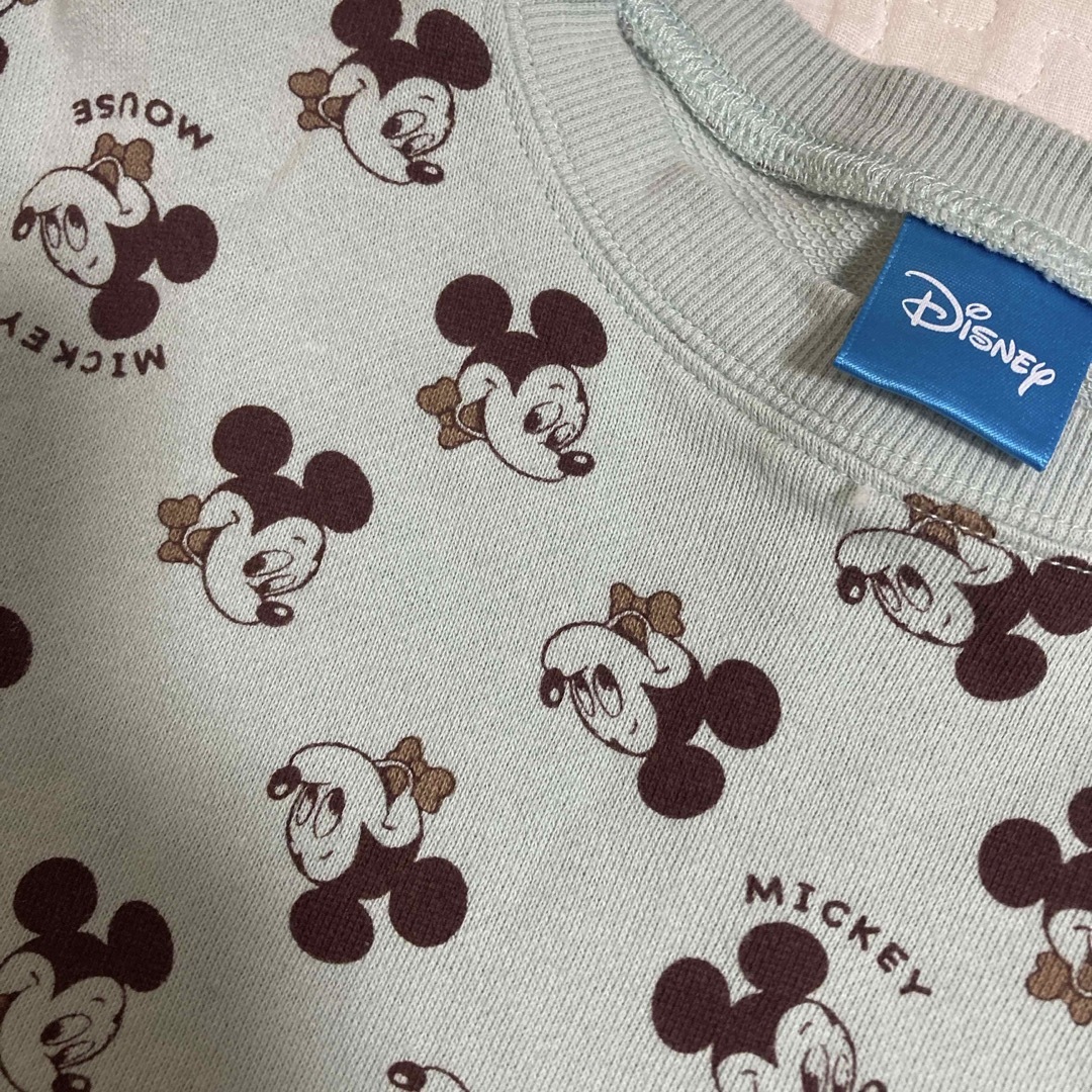 Disney(ディズニー)のミッキー 総柄 水色 薄手 トレーナー 110 キッズ/ベビー/マタニティのキッズ服男の子用(90cm~)(Tシャツ/カットソー)の商品写真