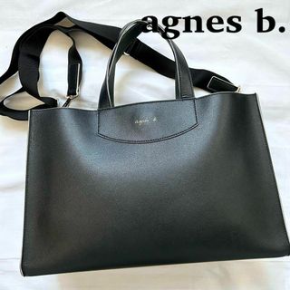 アニエスベー(agnes b.)の✨極美品✨2way アニエスベー　ショルダーバッグ　ハンドバッグ　ブラック　黒(ショルダーバッグ)