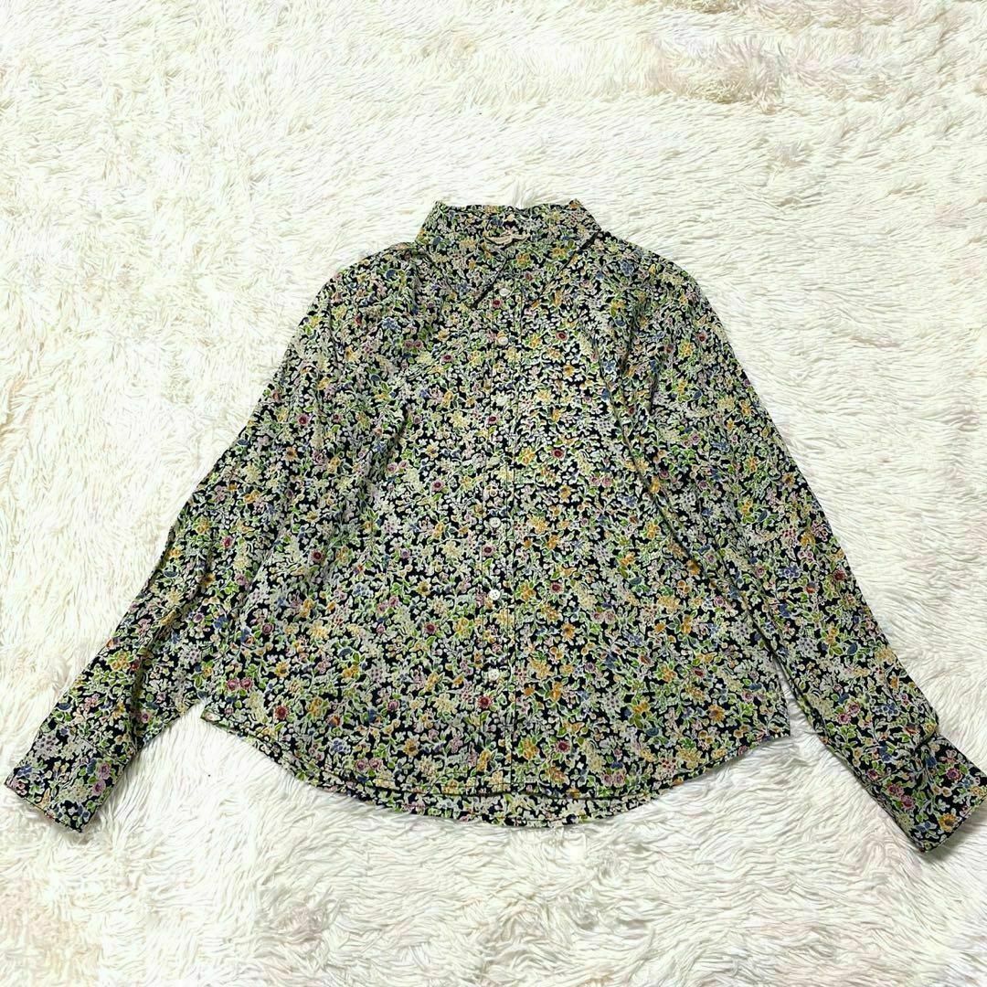 natuRAL vintage(ナチュラルヴィンテージ)のシャツ ブラウス 長袖 花柄 ボタニカル 総柄 レトロ クラシカル M レディースのトップス(シャツ/ブラウス(長袖/七分))の商品写真