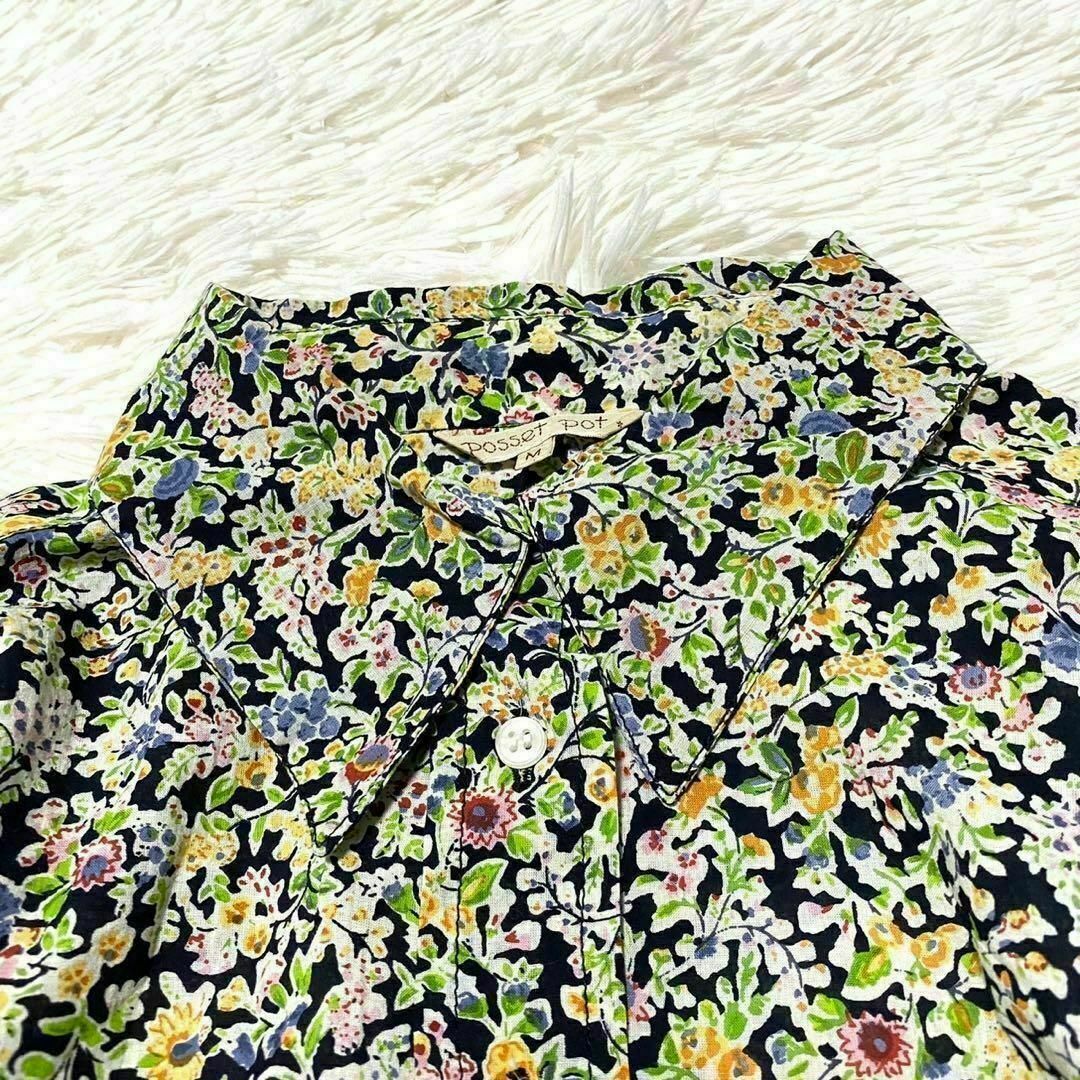 natuRAL vintage(ナチュラルヴィンテージ)のシャツ ブラウス 長袖 花柄 ボタニカル 総柄 レトロ クラシカル M レディースのトップス(シャツ/ブラウス(長袖/七分))の商品写真