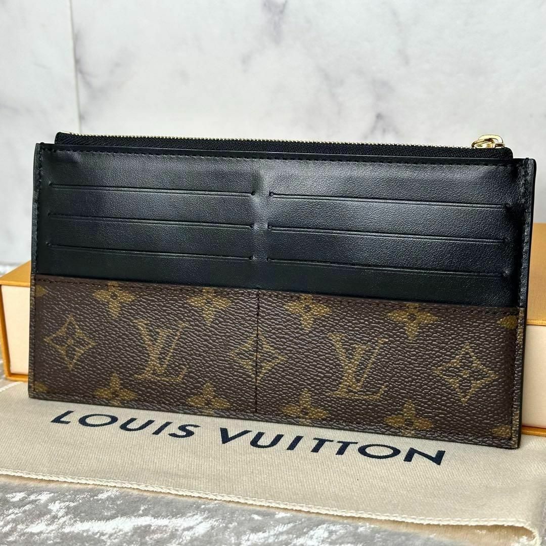 LOUIS VUITTON(ルイヴィトン)の【美品】ルイヴィトン　モノグラム　スリムパース　長財布　RFID 箱付き メンズのファッション小物(長財布)の商品写真