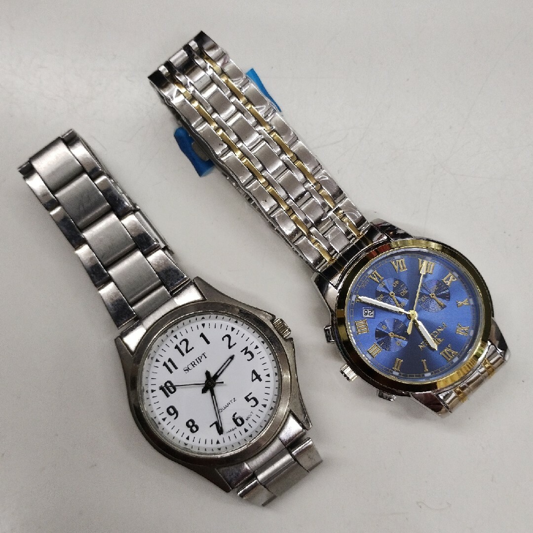 SCRIPT　FNGEEN　などと記された腕時計　2個セット メンズの時計(腕時計(アナログ))の商品写真