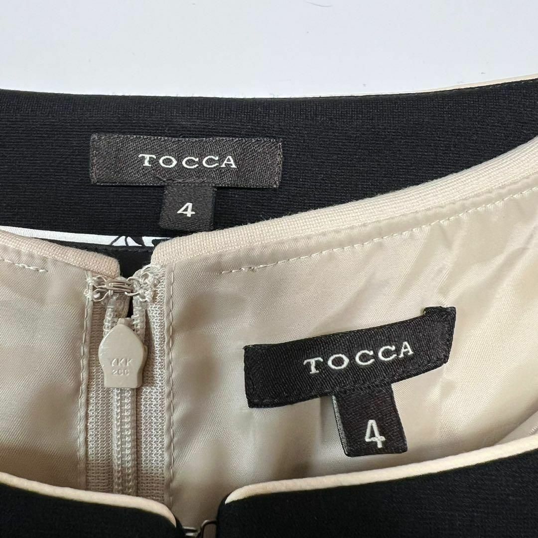 TOCCA(トッカ)のTOCCA バイカラー ノーカラージャケット ワンピース セットアップ サイズ4 レディースのフォーマル/ドレス(スーツ)の商品写真