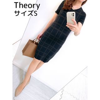 セオリー(theory)の【美品✨】定価 35,000円❤️ Theory✨サイズS✨ニットワンピース(ひざ丈ワンピース)