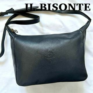 イルビゾンテ(IL BISONTE)の✨高級感✨激レア　イルビゾンテ　ショルダーバッグ　レザー　ブラック　クロスボディ(ショルダーバッグ)