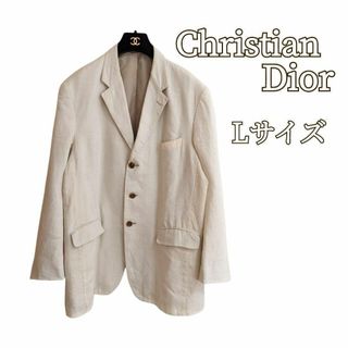 クリスチャンディオール(Christian Dior)のChristian Dior ディオール リネン ジャケット テーラード リネン(テーラードジャケット)