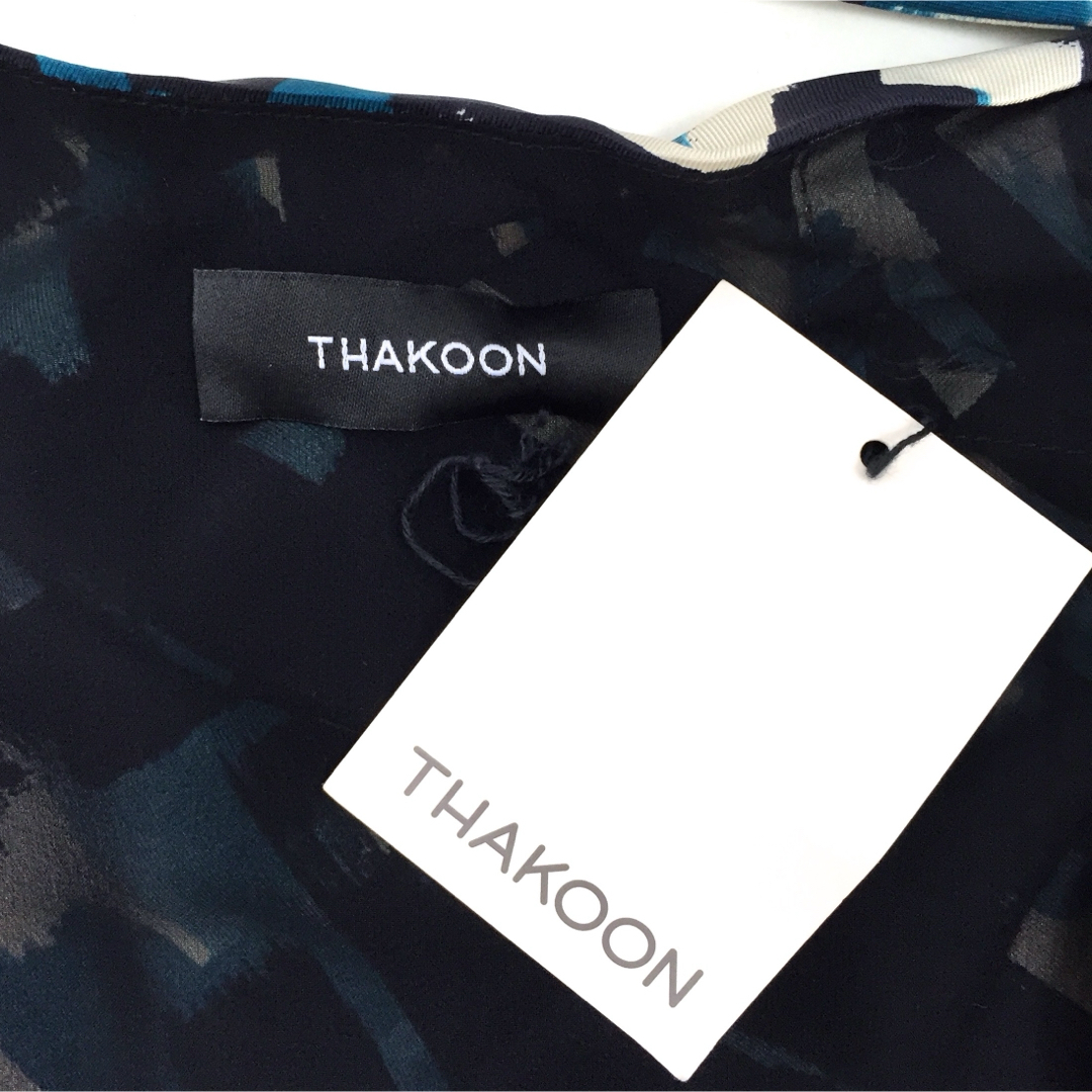 Thakoon(タクーン)の未使用 THAKOON 定価25万 タクーン グラフィカル シルク ドレス レディースのワンピース(ロングワンピース/マキシワンピース)の商品写真