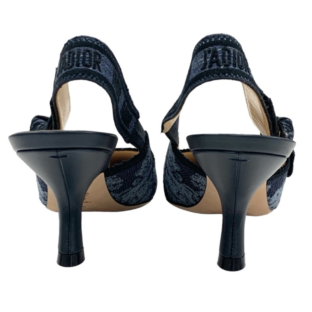 Christian Dior(クリスチャンディオール)のクリスチャンディオール CHRISTIAN DIOR J'ADIOR パンプス サンダル 靴 シューズ スリングバック 刺繍 ファブリック ネイビー レディースの靴/シューズ(ハイヒール/パンプス)の商品写真