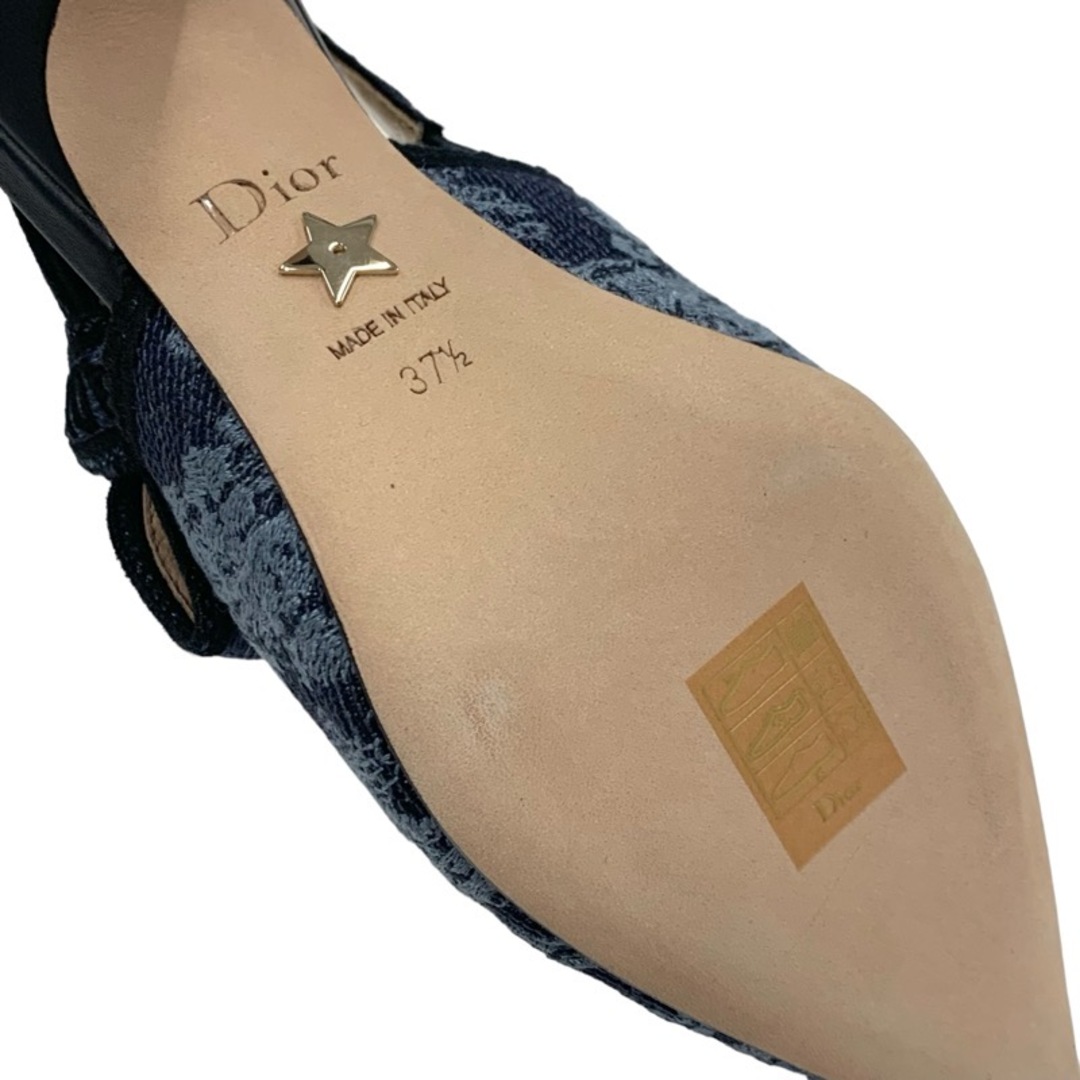 Christian Dior(クリスチャンディオール)のクリスチャンディオール CHRISTIAN DIOR J'ADIOR パンプス サンダル 靴 シューズ スリングバック 刺繍 ファブリック ネイビー レディースの靴/シューズ(ハイヒール/パンプス)の商品写真