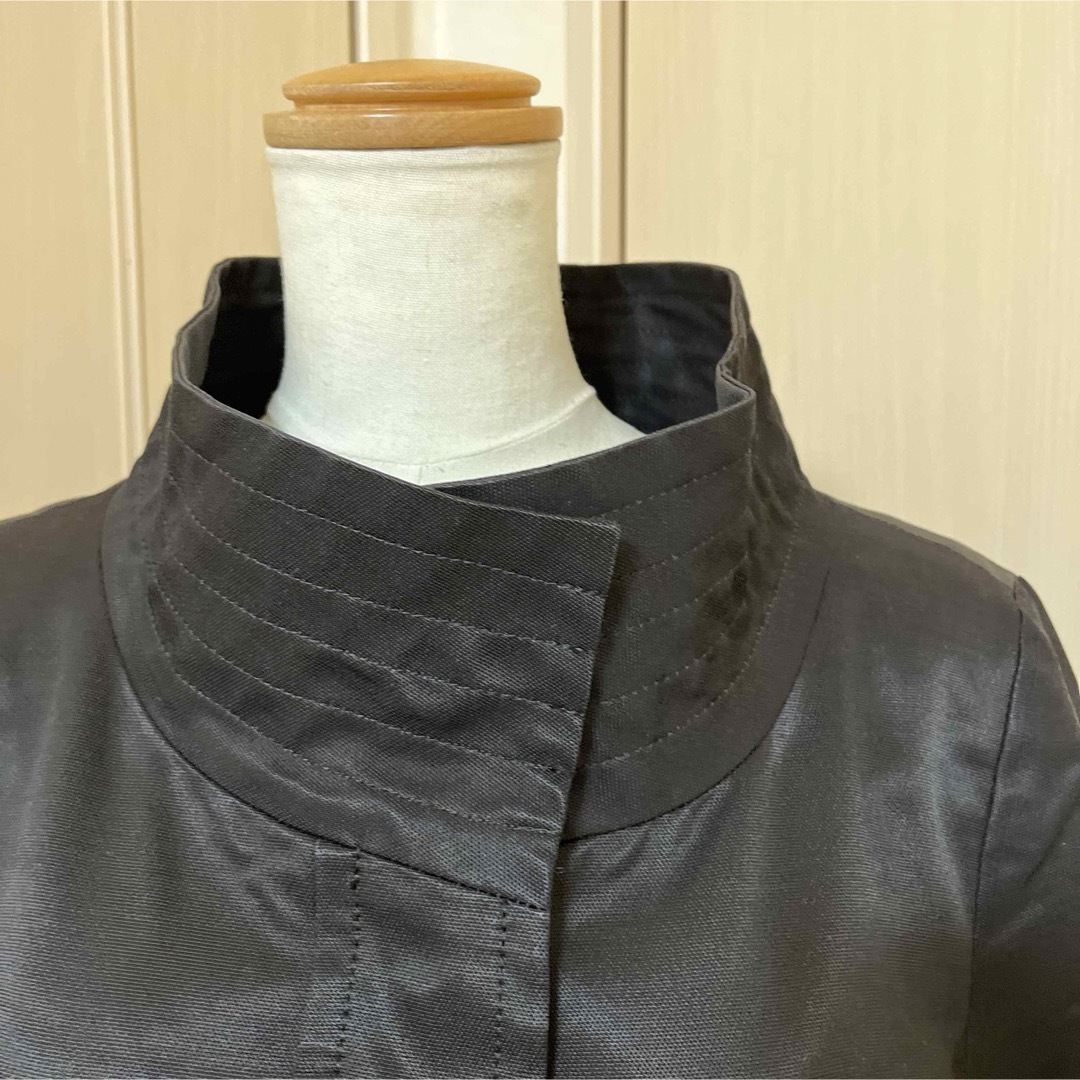 Ballsey(ボールジィ)のボールジィ　トゥモローランド  ブラック　サイズ38  ９分袖　ロングコート レディースのジャケット/アウター(スプリングコート)の商品写真
