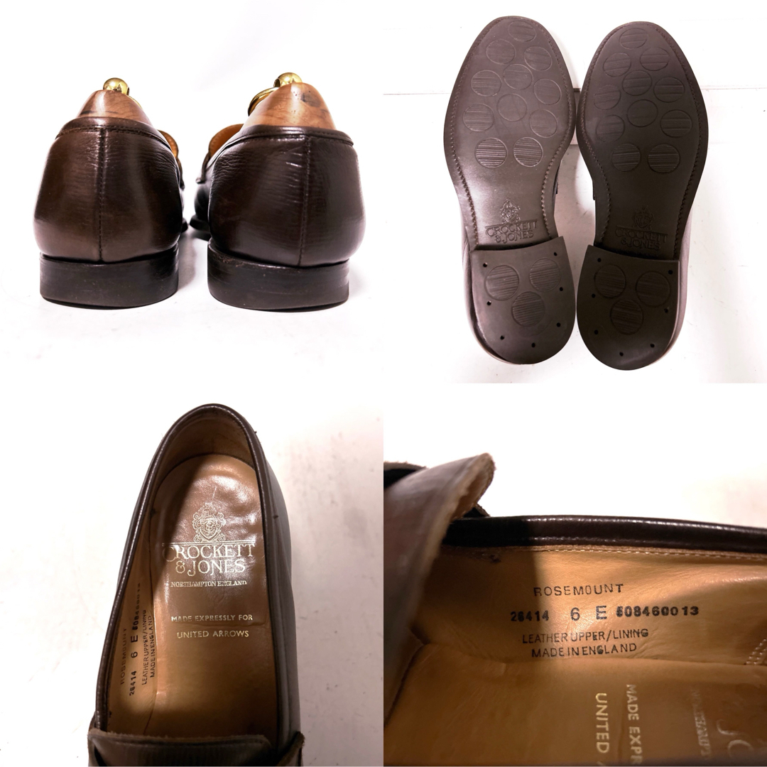 Crockett&Jones(クロケットアンドジョーンズ)の291.CROCKETT&JONES ROSEMOUNT コインローファー 6E メンズの靴/シューズ(ドレス/ビジネス)の商品写真