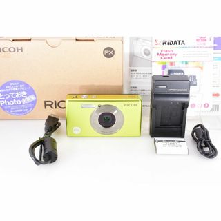 リコー(RICOH)の【✨防水防塵/耐衝撃✨】RICOH リコー PX ライムグリーン SDカード付(コンパクトデジタルカメラ)