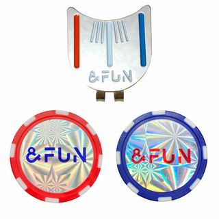 &FUN アンドファン ゴルフマーカー セット おしゃれ パットが入る ライン入(その他)