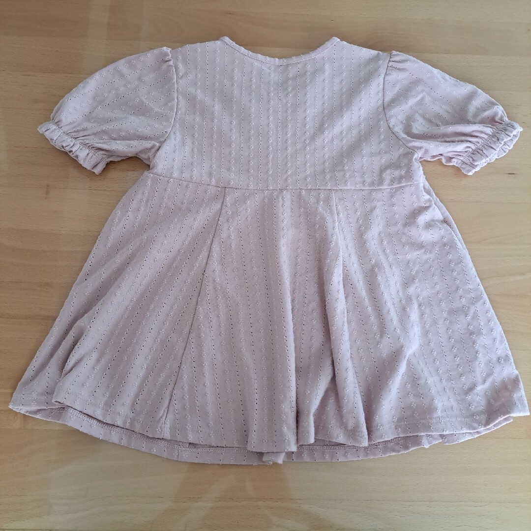 GU(ジーユー)のGU♡パフスリーブ半袖Tシャツ 130cm キッズ/ベビー/マタニティのキッズ服女の子用(90cm~)(Tシャツ/カットソー)の商品写真