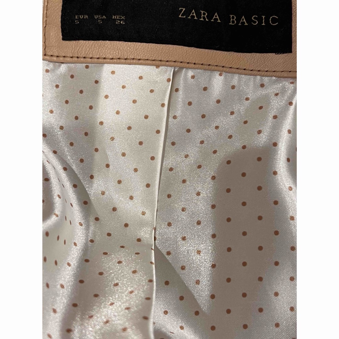 ZARA(ザラ)の【美品】ZARABASICのペプラムライダースジャケット レディースのジャケット/アウター(ライダースジャケット)の商品写真