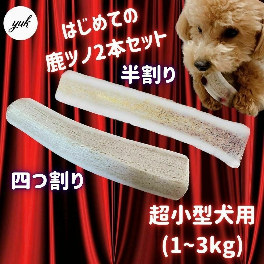 【フォロー割りあり】超小型犬用　四つ割り&半割りセット エゾ鹿の角　犬のおもちゃ その他のペット用品(犬)の商品写真