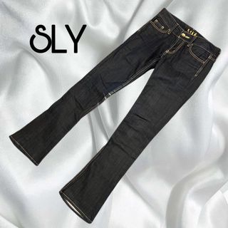 SLY - SLY デニム　フレア　26 レディース　金ボタン　ブーツカット