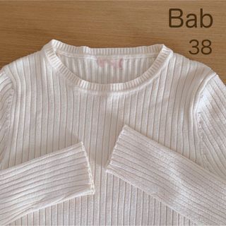 BAB ニットワンピース 長袖 アイボリー 38 M