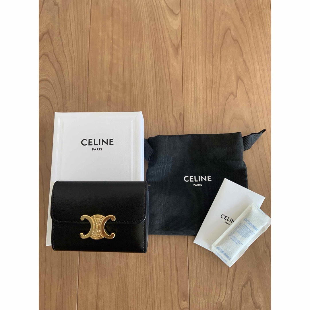 CEFINE(セフィーヌ)の美品 CELINE セリーヌ コイン入れ付きコンパクトウォレット トリオンフ レディースのファッション小物(財布)の商品写真