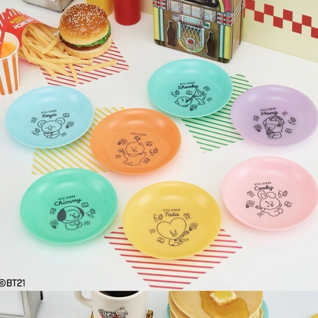 防弾少年団(BTS)(ボウダンショウネンダン)の【レア希少★】 BTS bt21 diner シュッキーランダム プレート 皿 エンタメ/ホビーのタレントグッズ(アイドルグッズ)の商品写真