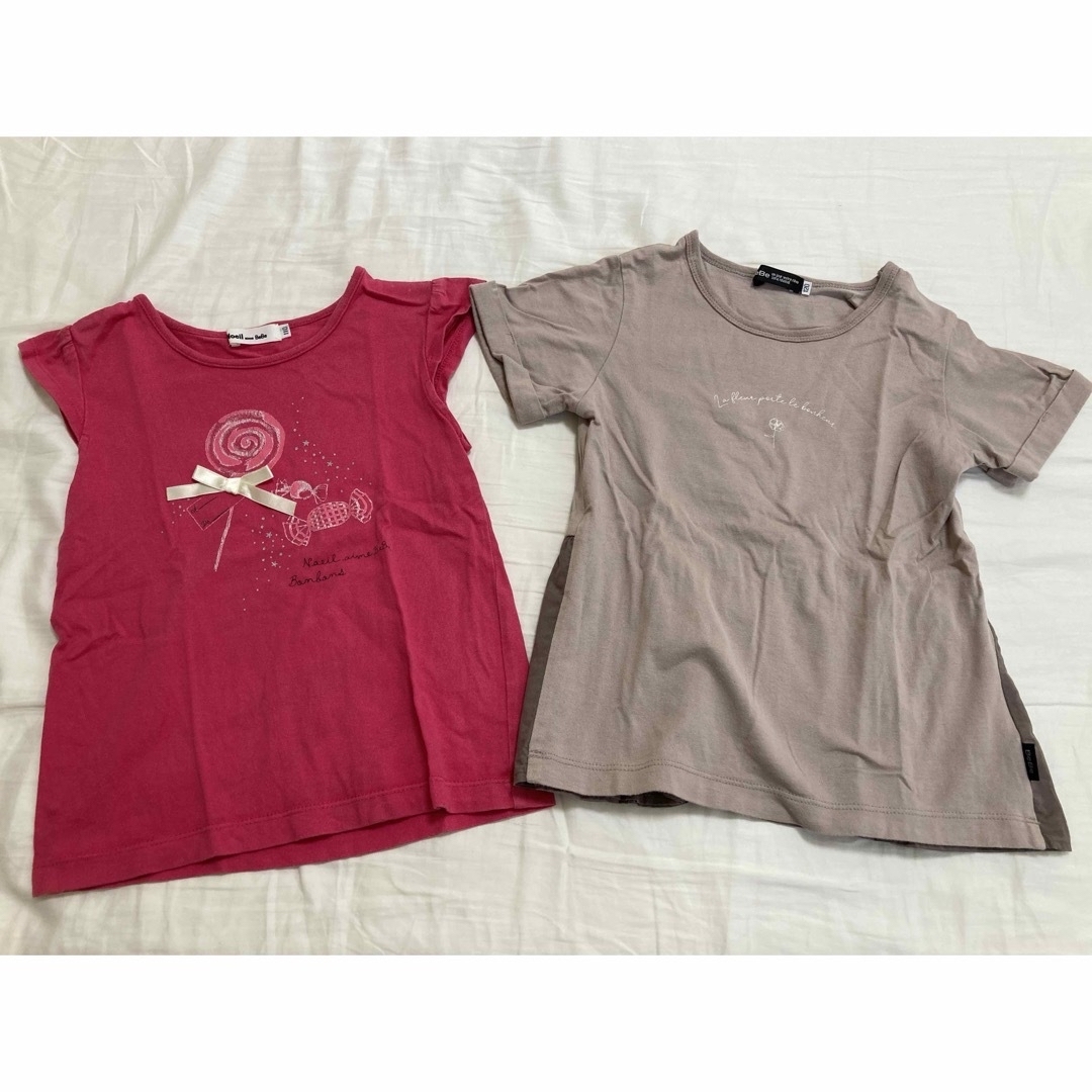 BeBe(ベベ)のべべ Tシャツ2枚 110 120 キッズ/ベビー/マタニティのキッズ服女の子用(90cm~)(Tシャツ/カットソー)の商品写真