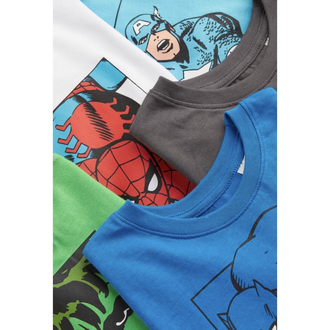 H&M(エイチアンドエム)のh&m 新品　スパイダーマン　マーベル　Tシャツ　5枚セット　135-140 キッズ/ベビー/マタニティのキッズ服男の子用(90cm~)(Tシャツ/カットソー)の商品写真