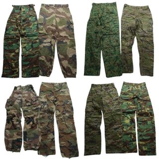 古着卸 まとめ売り フィールドパンツ カモ柄MIX ユーロミリタリー 8枚セット (メンズ ) シンガポール軍 イギリス軍 MS1579(その他)