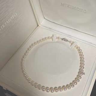 ミキモト(MIKIMOTO)の【超美品】ミキモトK18パールネックレス8-8.5mm約43cm k18(ネックレス)